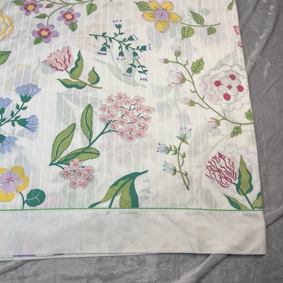 Barbara Brody For Martex Twin Flat Floral Percale Flat Bed Sheet Bright Color - Picture 2 of 7